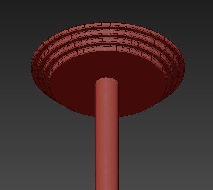 Lampara brass chandelier with glass balls 3D model_4