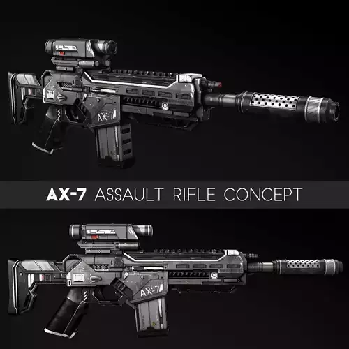 gun assault for 3dsmax and vray