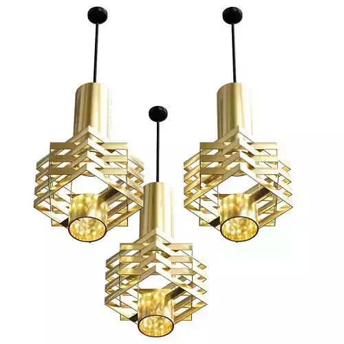 Tri cone pendant light by Hoogervorst 3D model