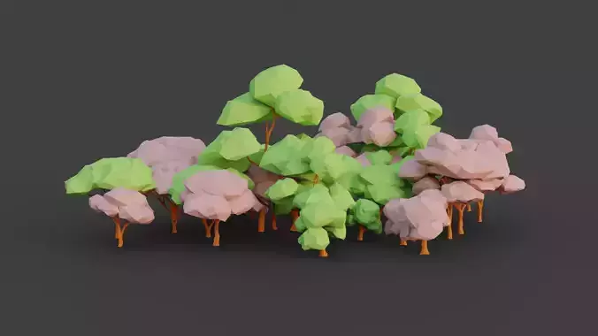 Lowpoly Trees tree Low-poly 3D model