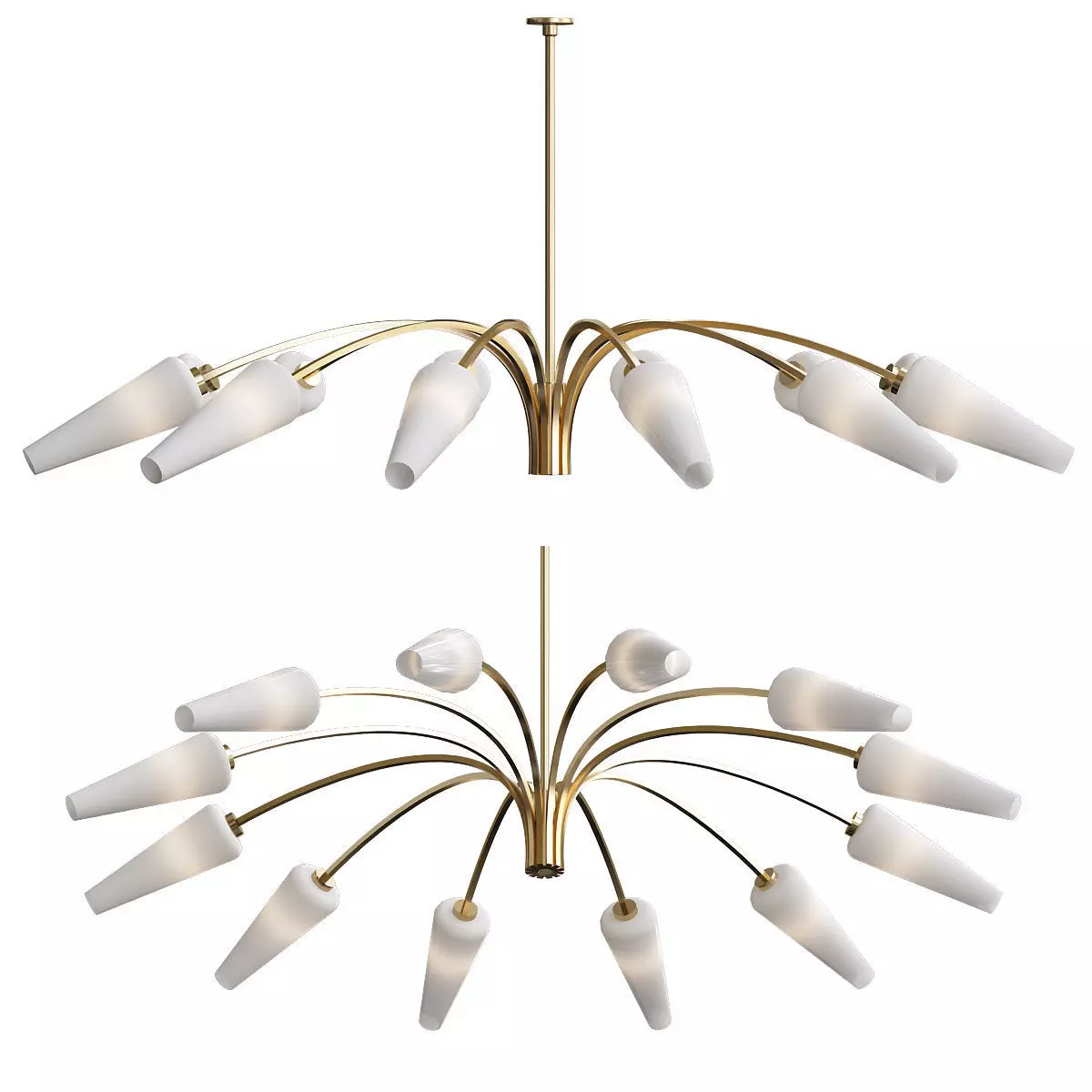 Sputnik frank lloyd wilson chandelier 3D model_0