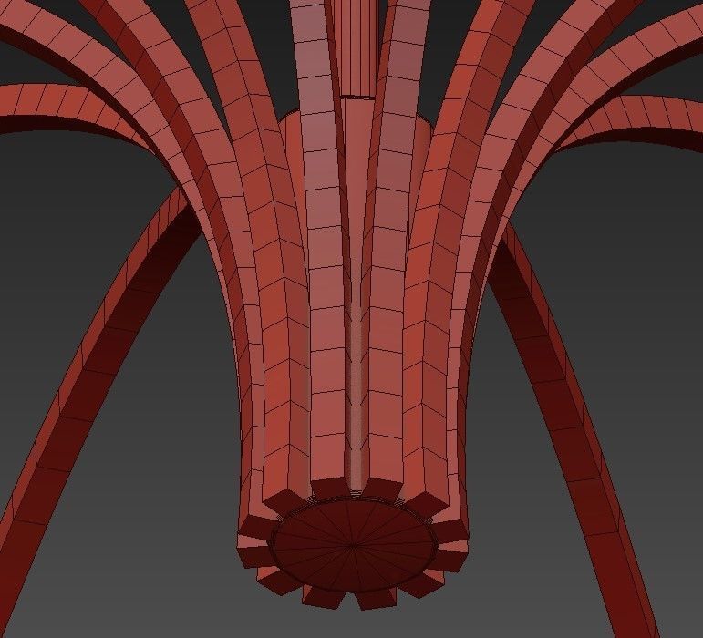 Sputnik frank lloyd wilson chandelier 3D model_5