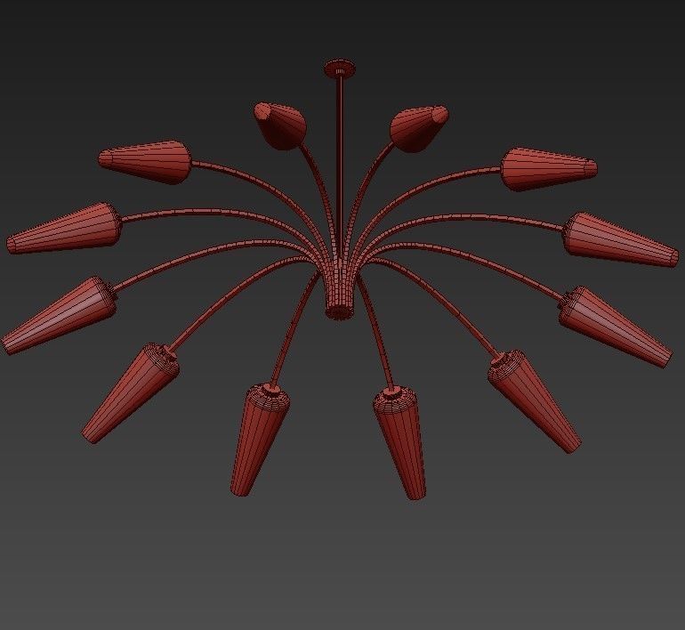 Sputnik frank lloyd wilson chandelier 3D model_3