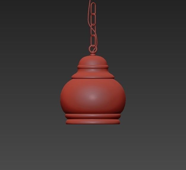 Iron chandelier 3D model_2