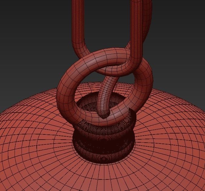 Iron chandelier 3D model_4