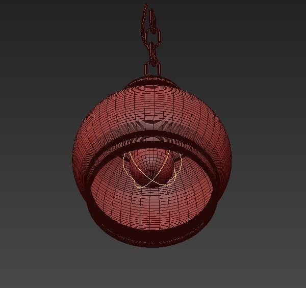 Iron chandelier 3D model_3