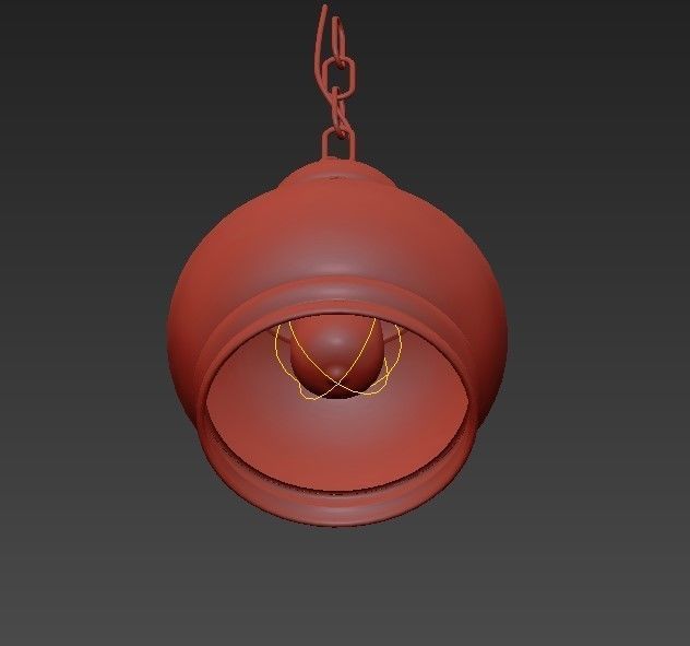 Iron chandelier 3D model_1