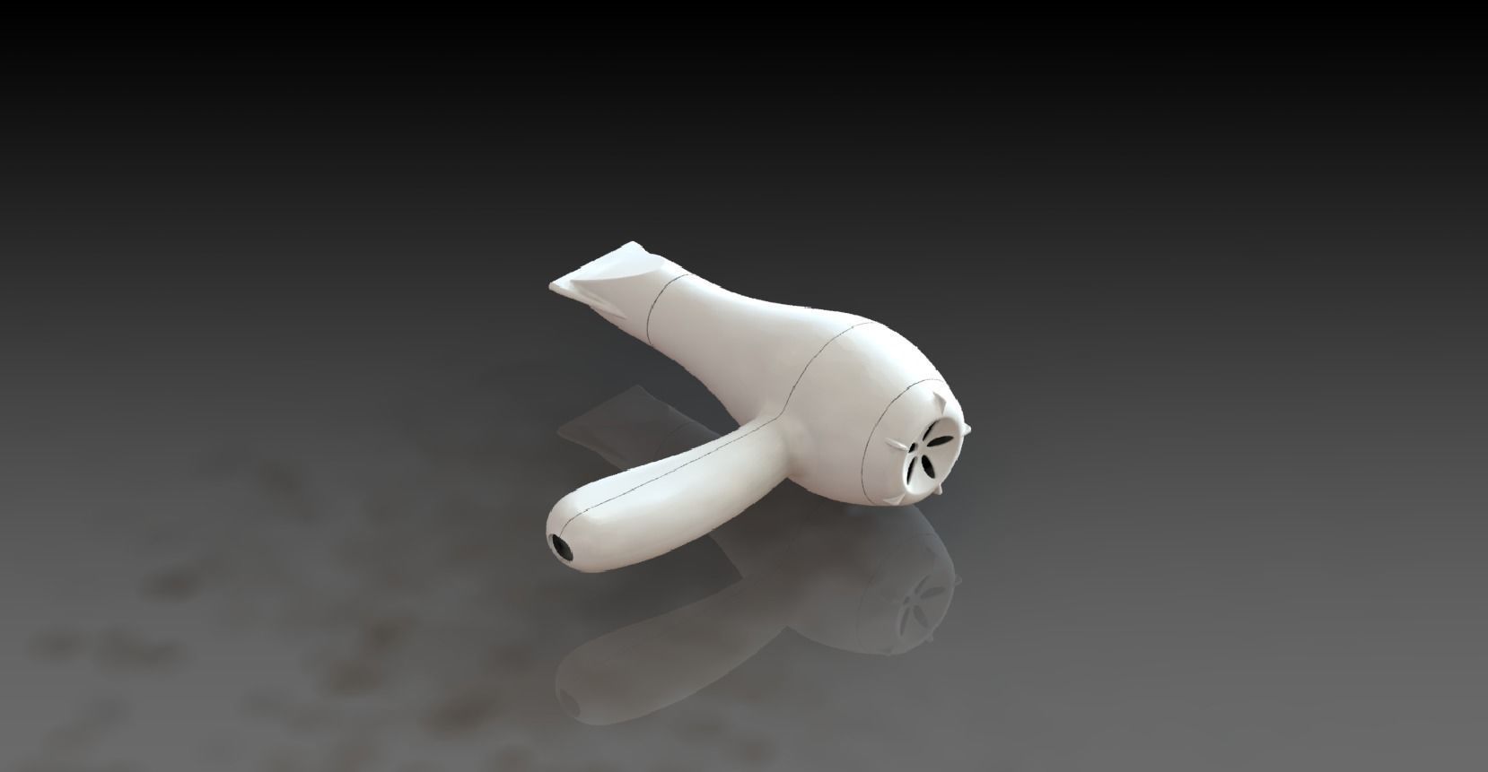 Hair Dryer 3D Printed CGTrader