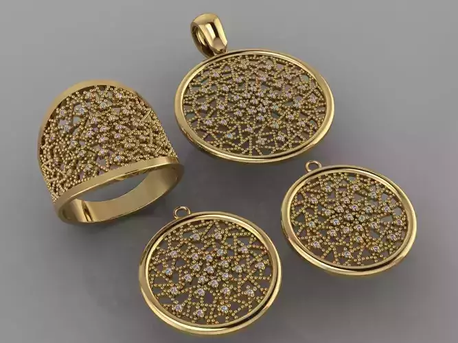 GC GOLD M0071- Diamond gold set 