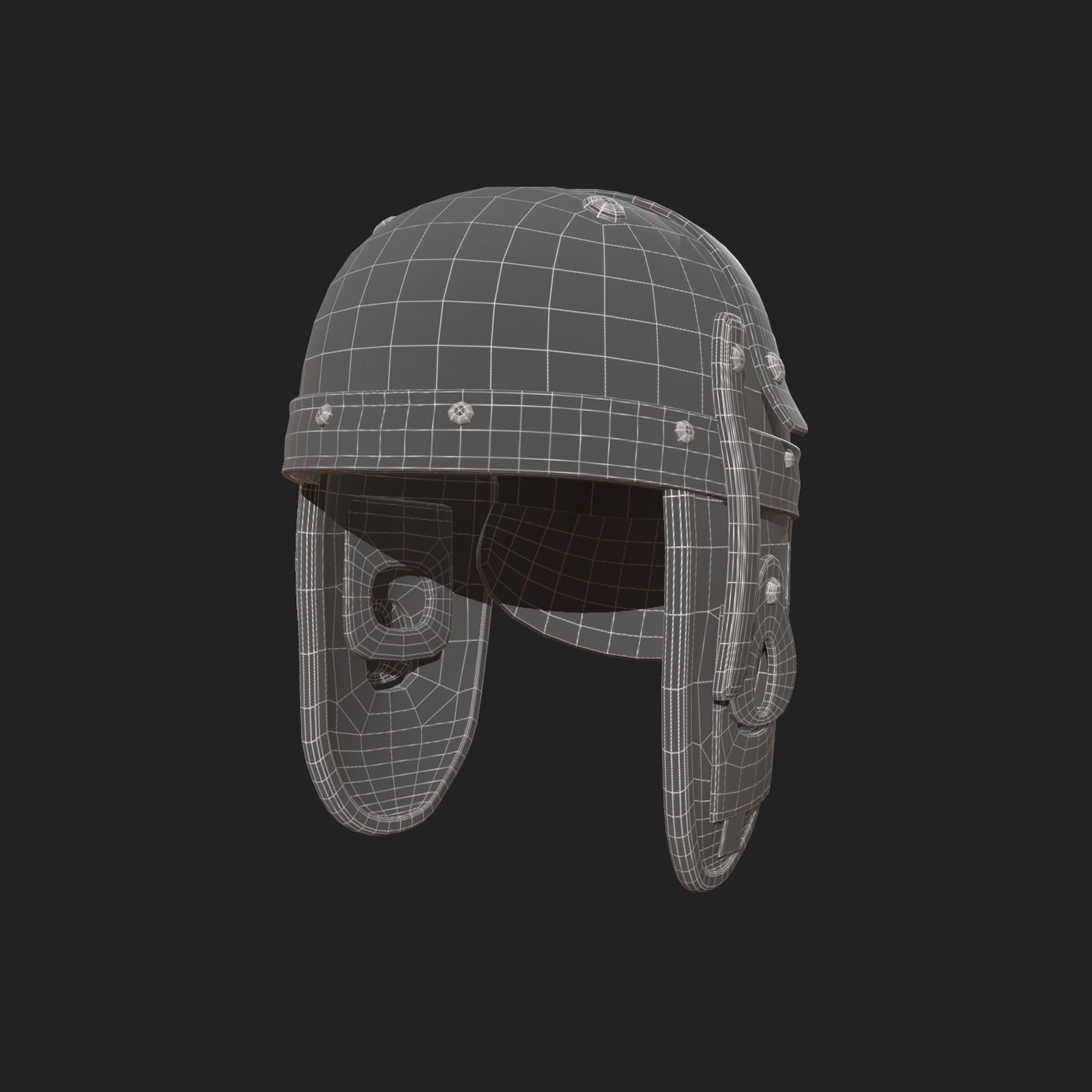 Helmet combat military Scifi 3d model  Low-poly 3D model_10