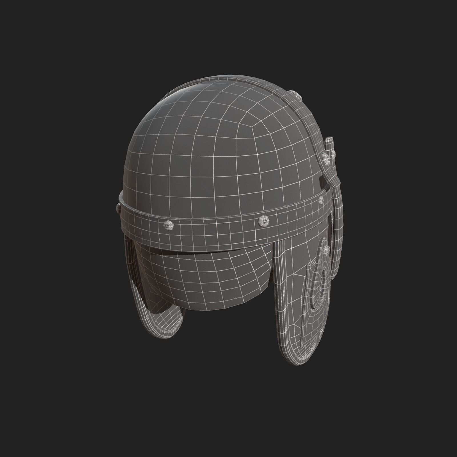 Helmet combat military Scifi 3d model  Low-poly 3D model_8