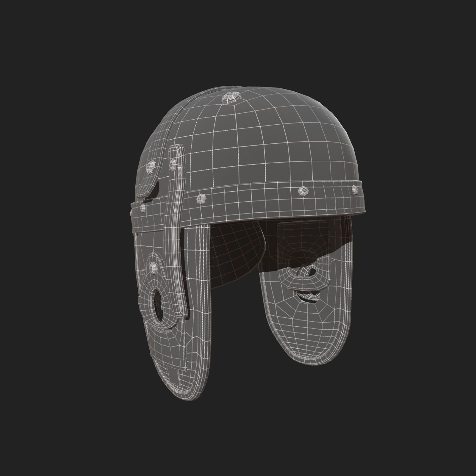 Helmet combat military Scifi 3d model  Low-poly 3D model_11