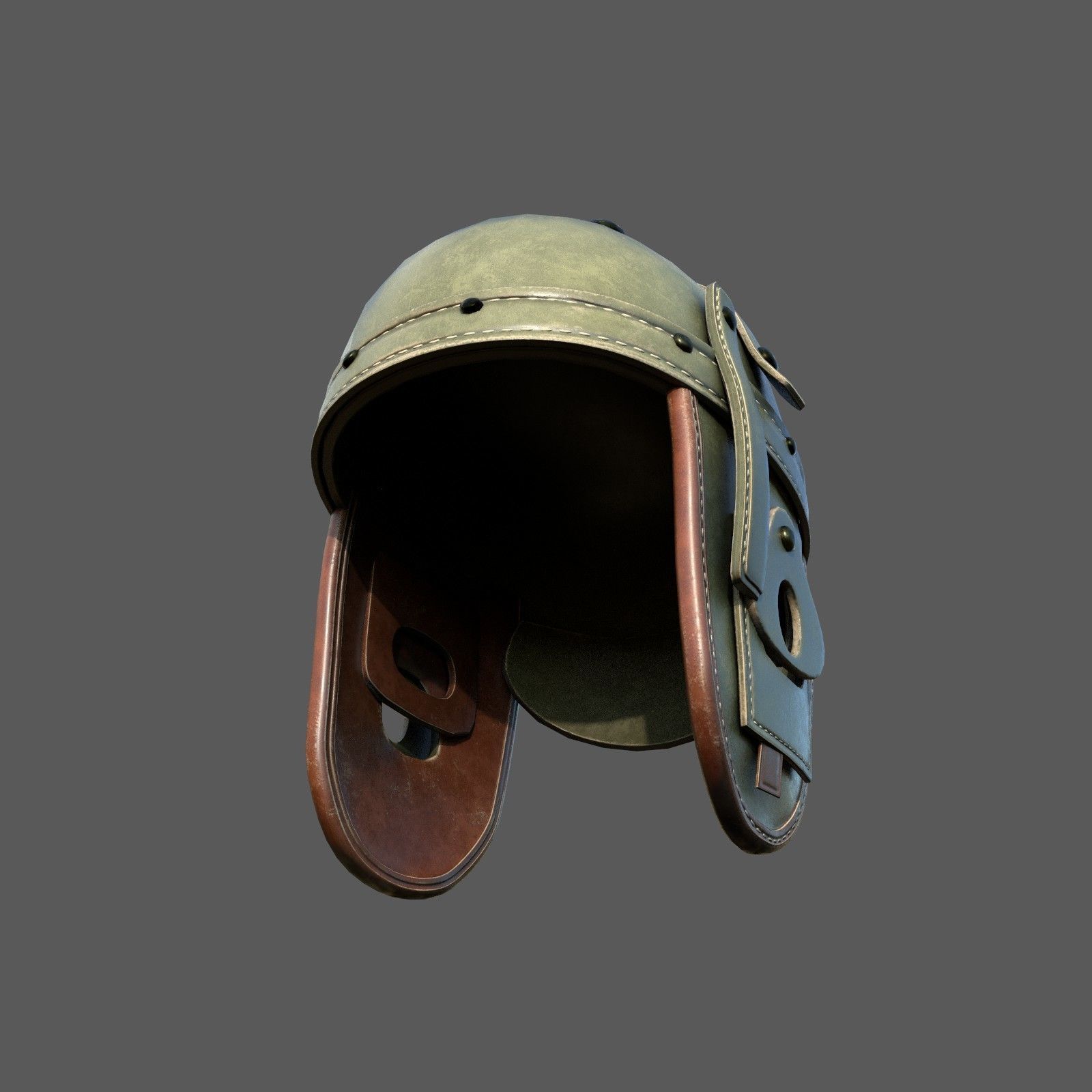 Helmet combat military Scifi 3d model  Low-poly 3D model_6