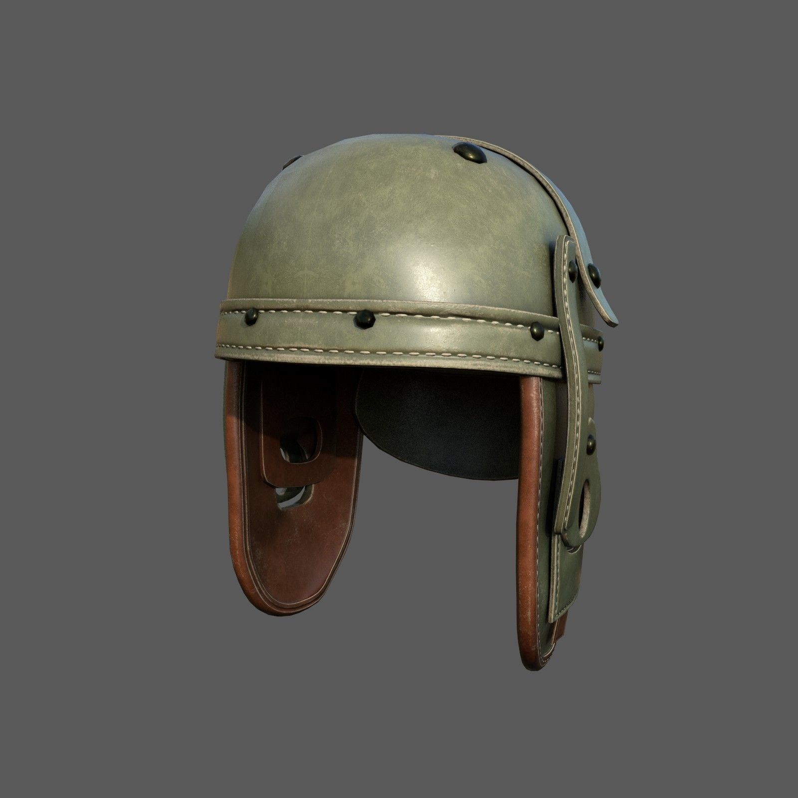 Helmet combat military Scifi 3d model  Low-poly 3D model_2
