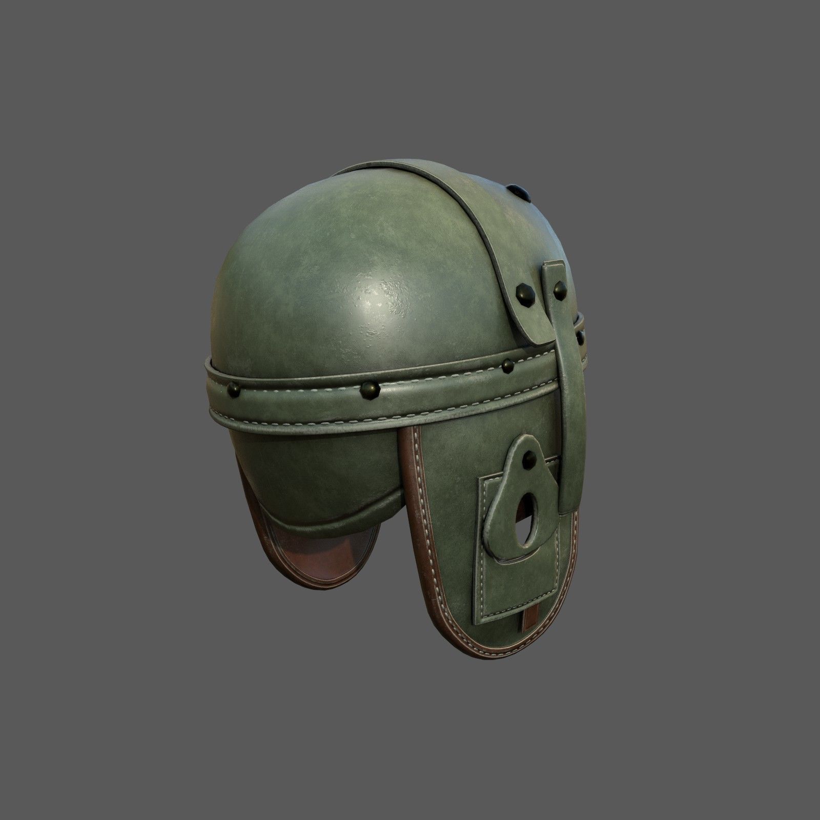 Helmet combat military Scifi 3d model  Low-poly 3D model_3