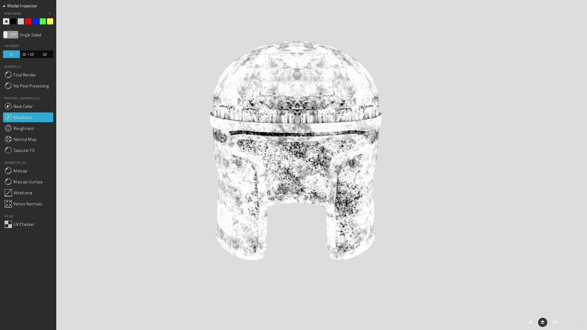 Barbute Helmet Low-poly 3D model_14