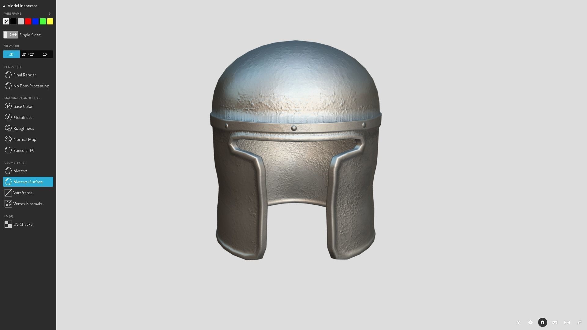 Barbute Helmet Low-poly 3D model_12