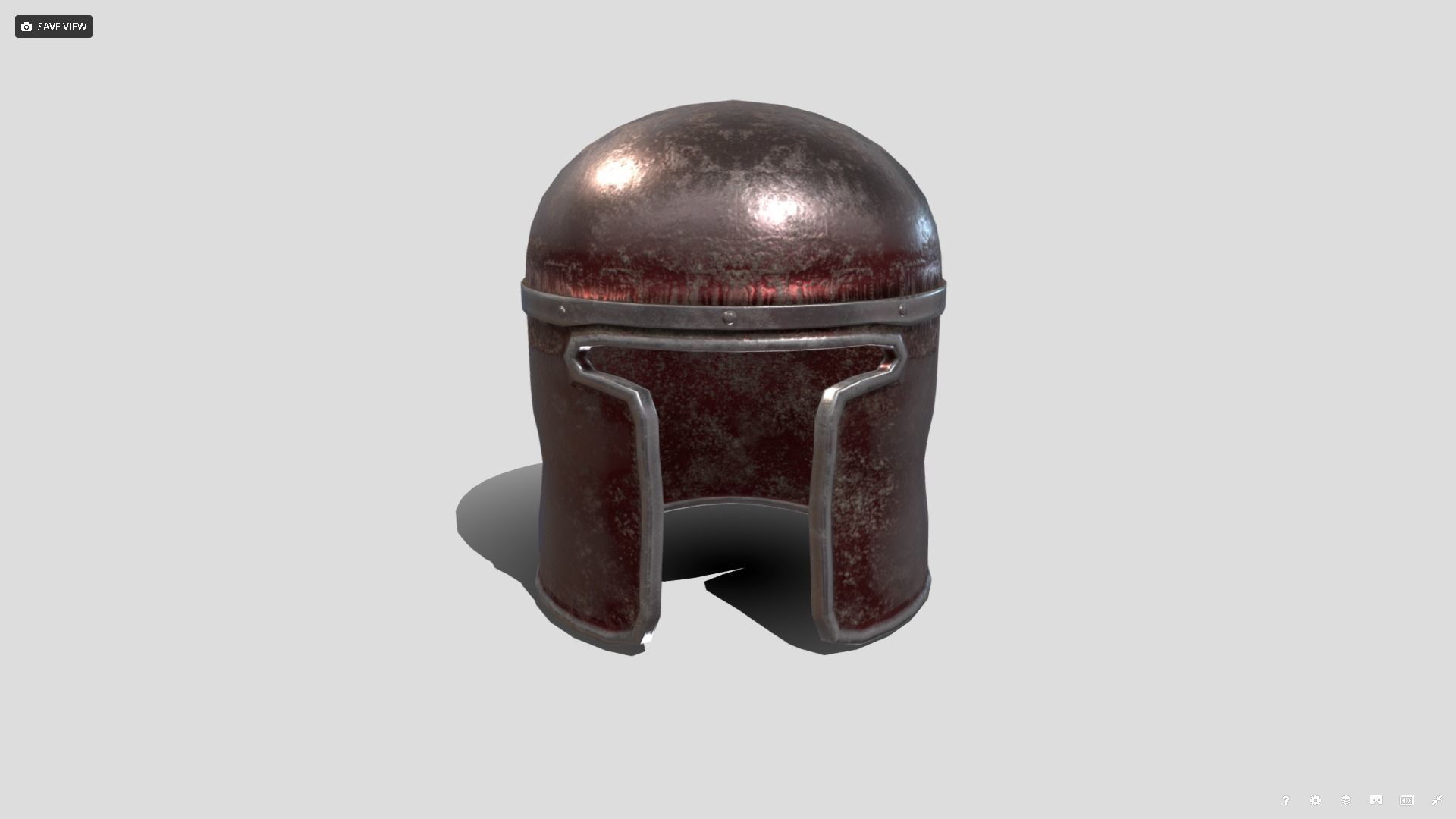 Barbute Helmet Low-poly 3D model_5