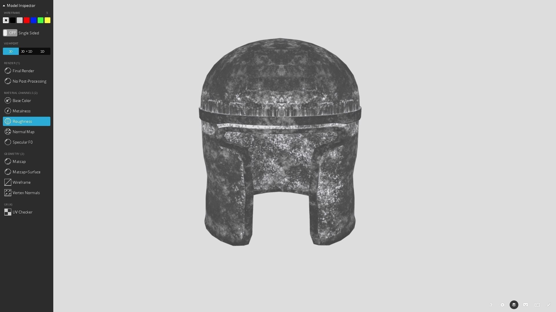 Barbute Helmet Low-poly 3D model_13