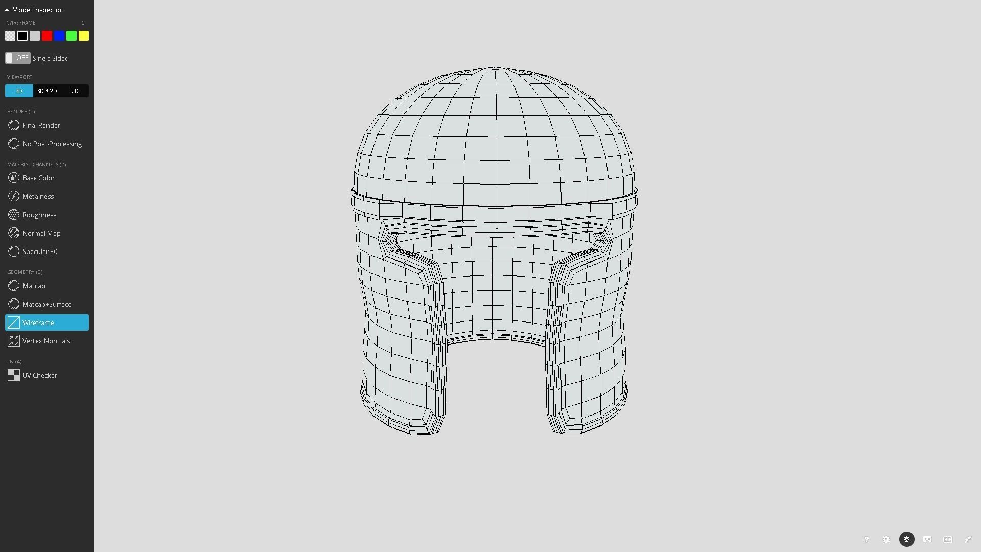 Barbute Helmet Low-poly 3D model_11
