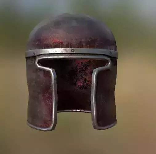 Barbute Helmet Low-poly 3D model