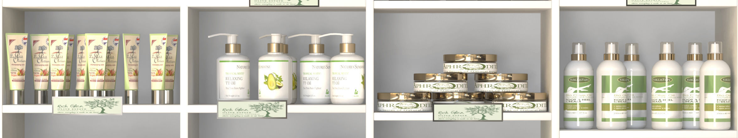 Large Cosmetic Showcase Set 3D model_4