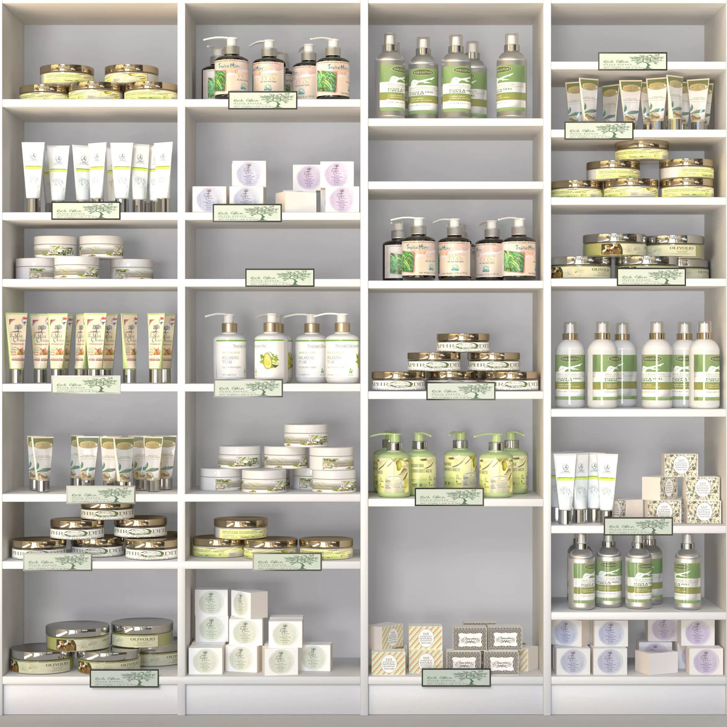 Large Cosmetic Showcase Set 3D model_0