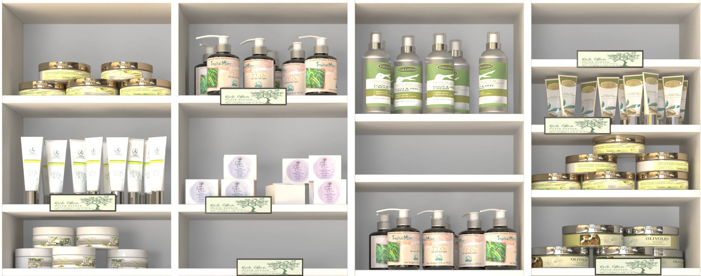 Large Cosmetic Showcase Set 3D model_2