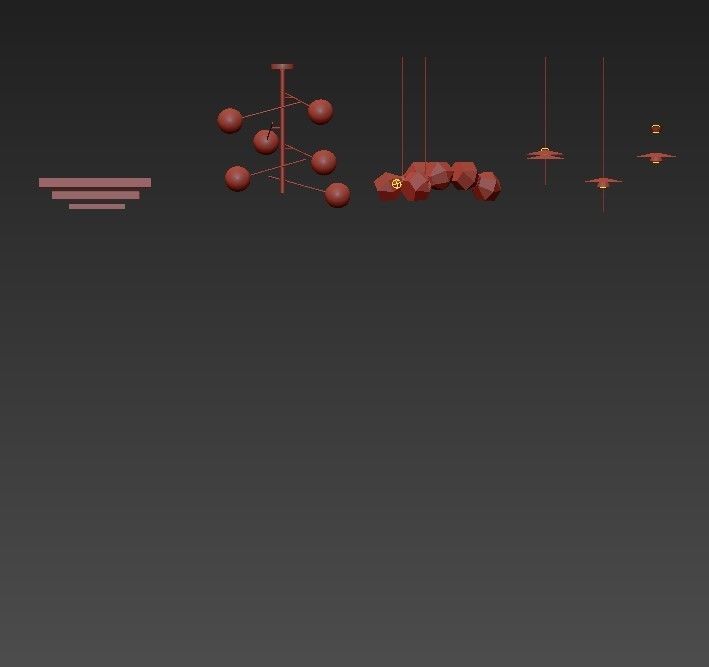 Turenne pendant light 3D model_2