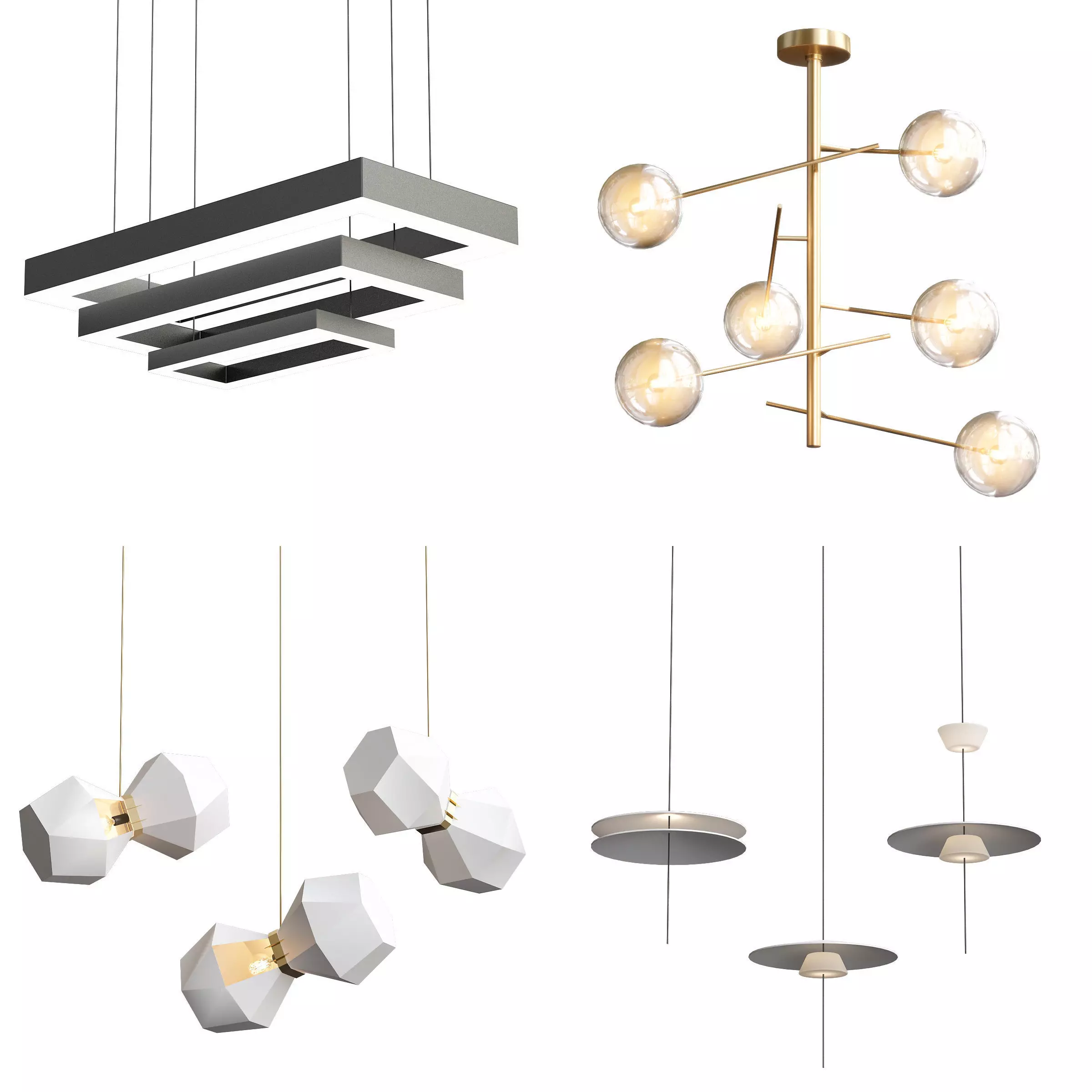 Turenne pendant light 3D model_0
