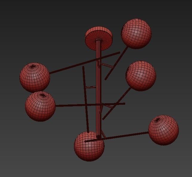 Turenne pendant light 3D model_9