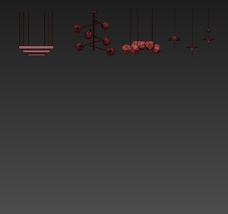 Turenne pendant light 3D model_4