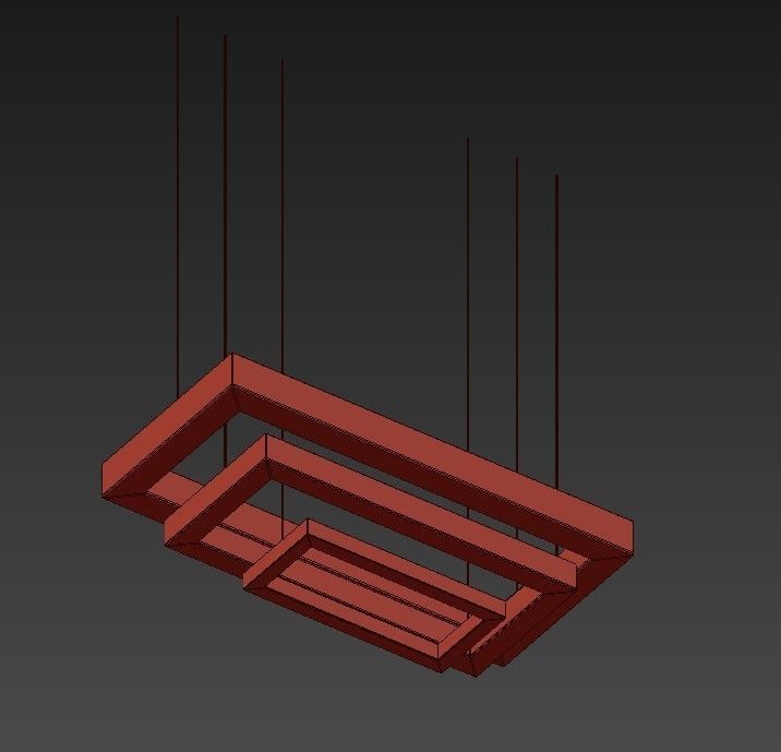 Turenne pendant light 3D model_3