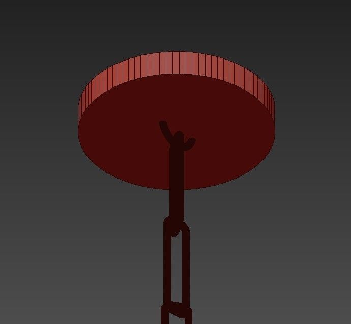 Emile four different chandeliers in gold and brass 3D model_4