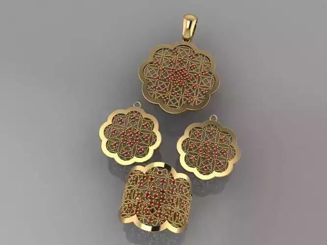 GC GOLD M0072- Diamond gold set