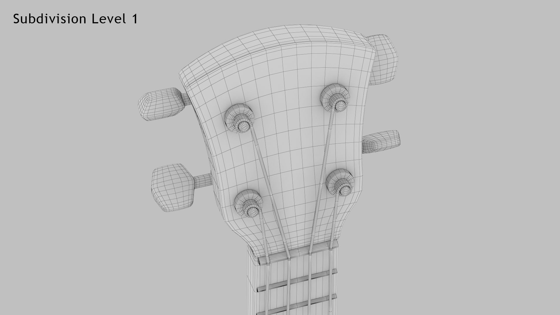 Cartoon Ukulele 3D model_14