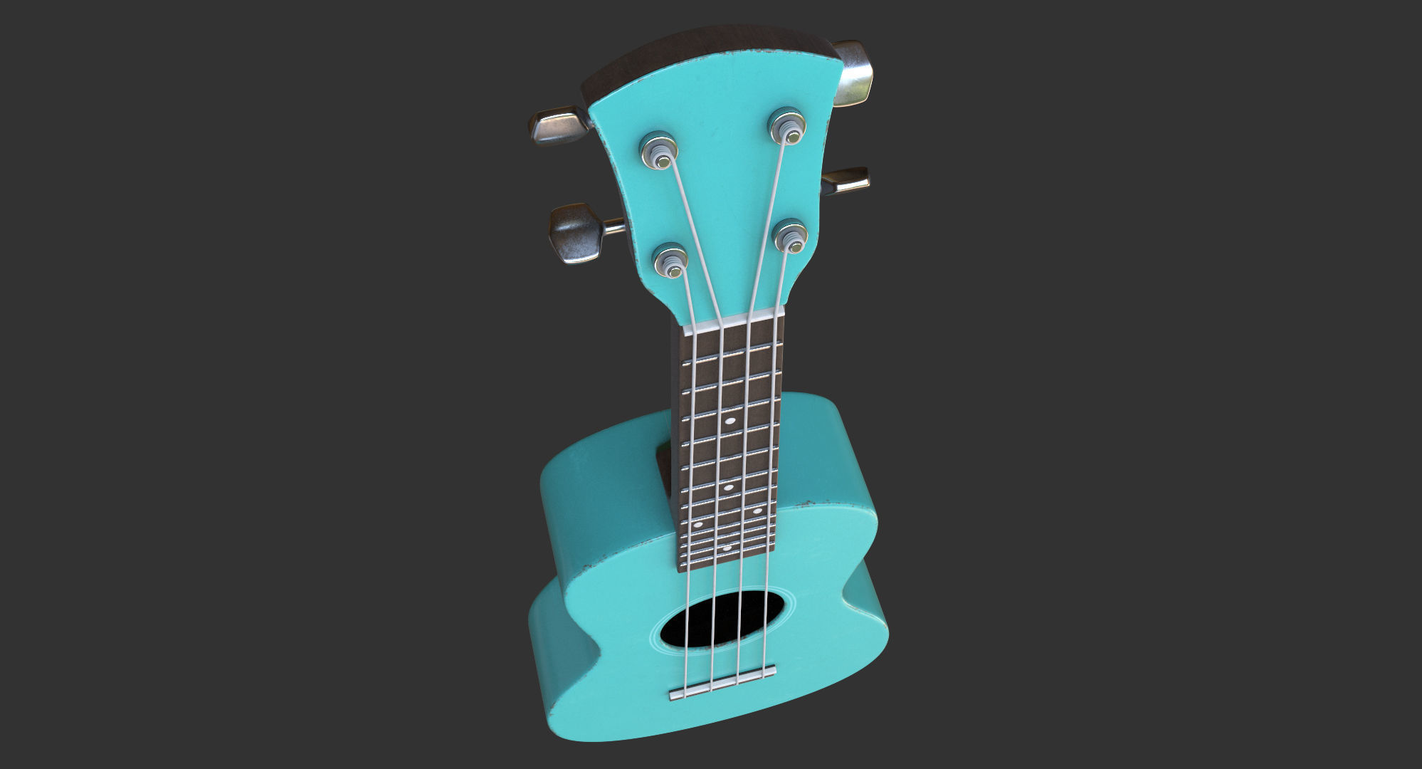 Cartoon Ukulele 3D model_6