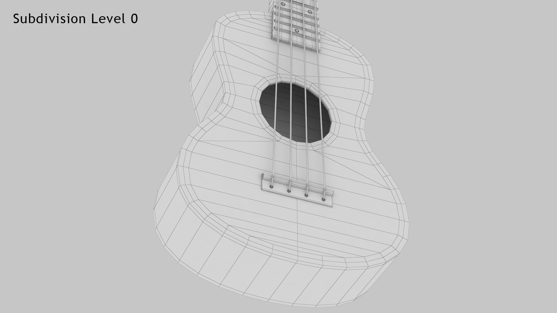 Cartoon Ukulele 3D model_11