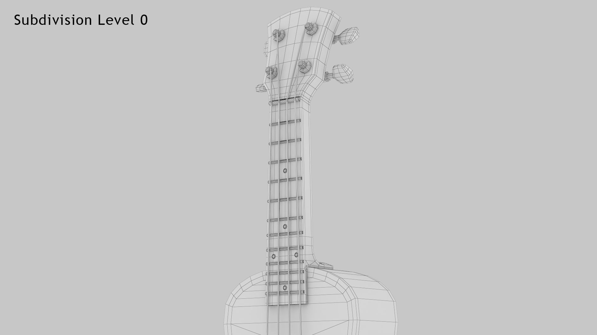 Cartoon Ukulele 3D model_15