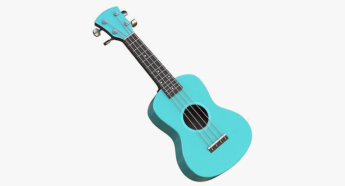  Cartoon Ukulele 3D model