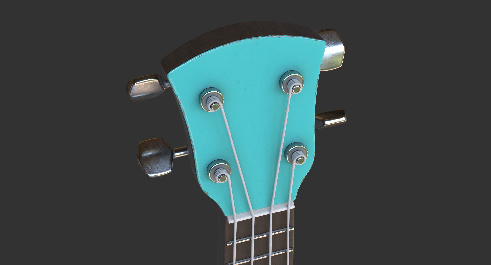 Cartoon Ukulele 3D model_3