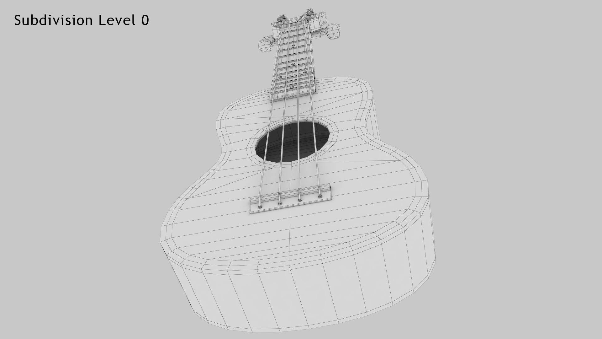 Cartoon Ukulele 3D model_21