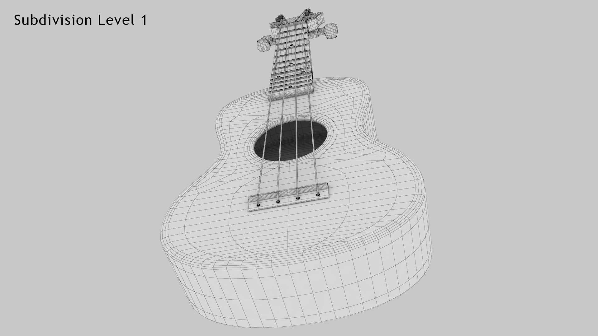 Cartoon Ukulele 3D model_22