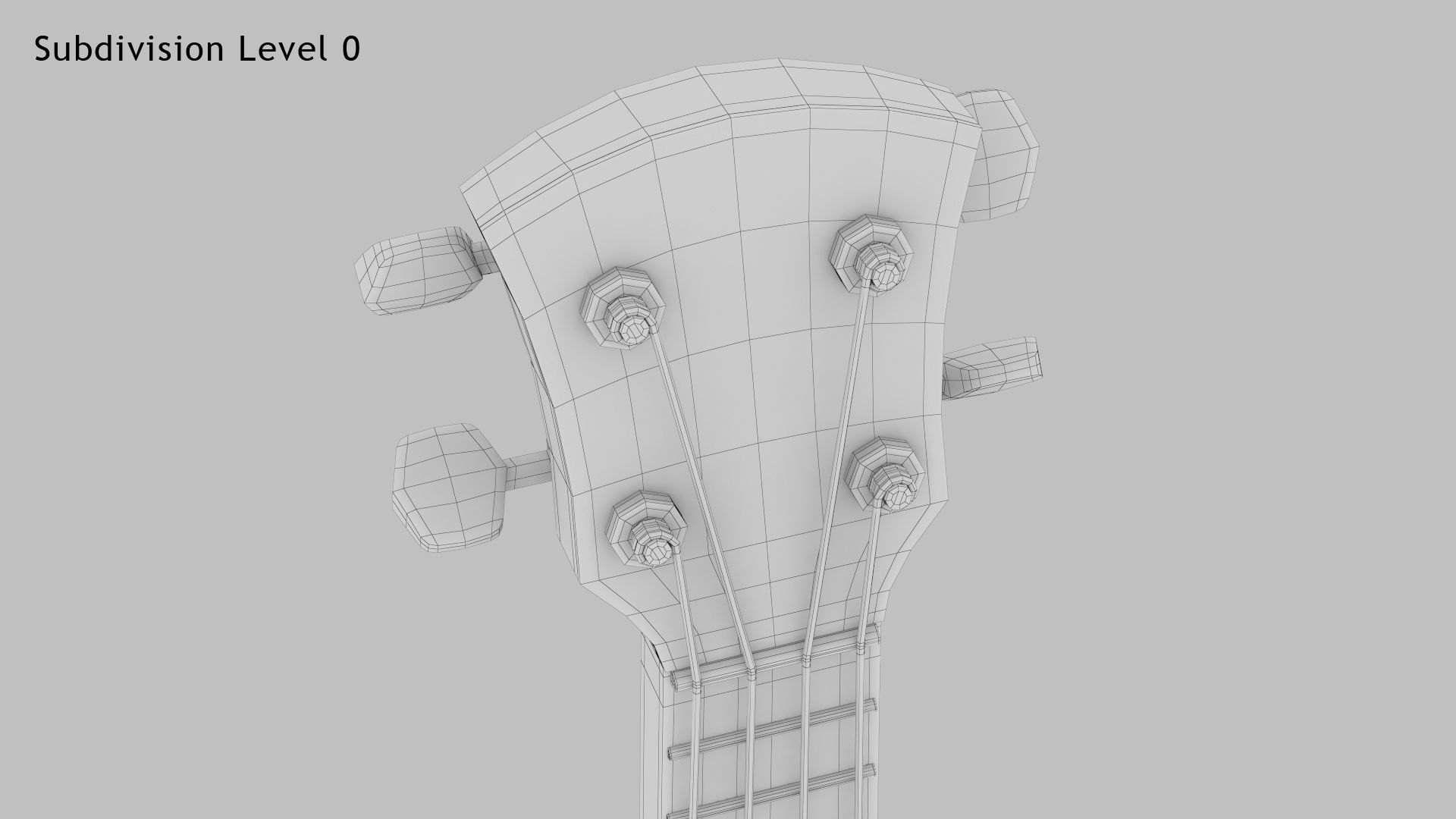 Cartoon Ukulele 3D model_13