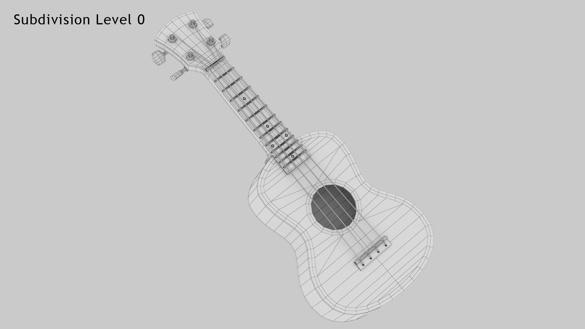 Cartoon Ukulele 3D model_9