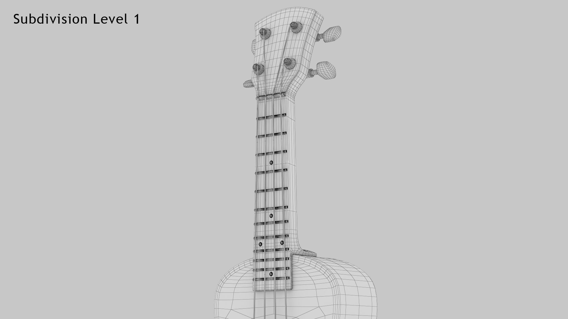 Cartoon Ukulele 3D model_16