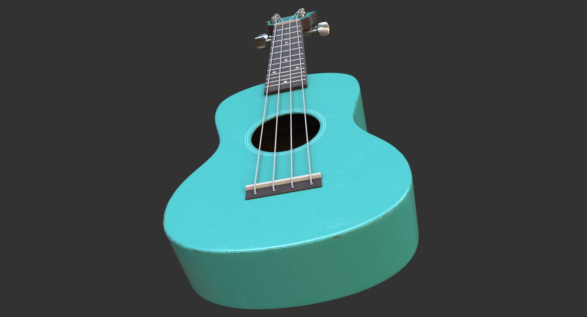 Cartoon Ukulele 3D model_7