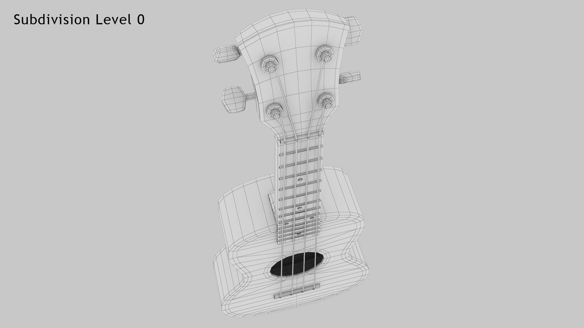 Cartoon Ukulele 3D model_19