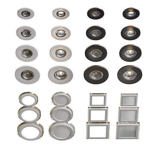 Delta types of recessed lighting fixtures 3D model