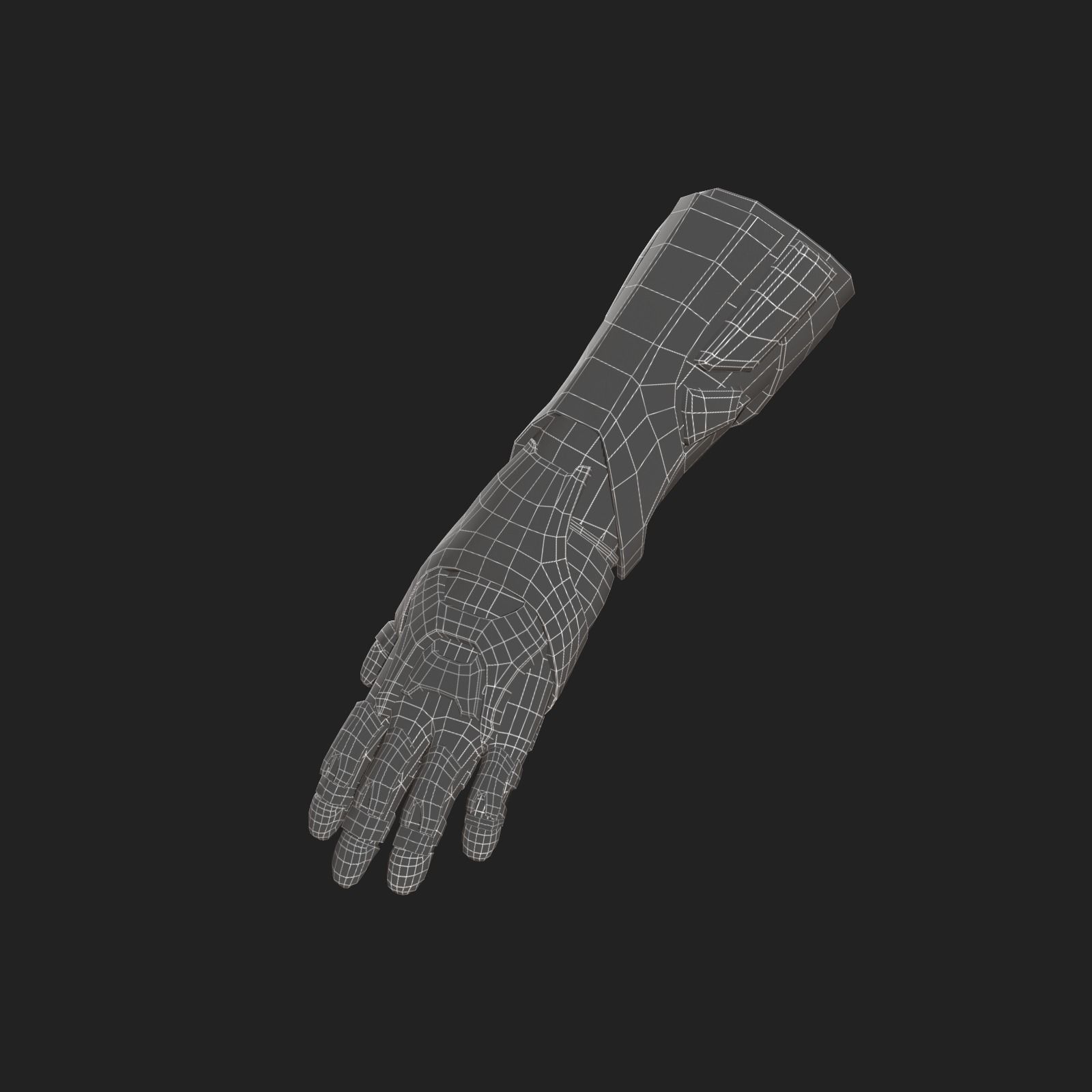 Gloves Scifi military combat soldier armor Low-poly 3D model_7